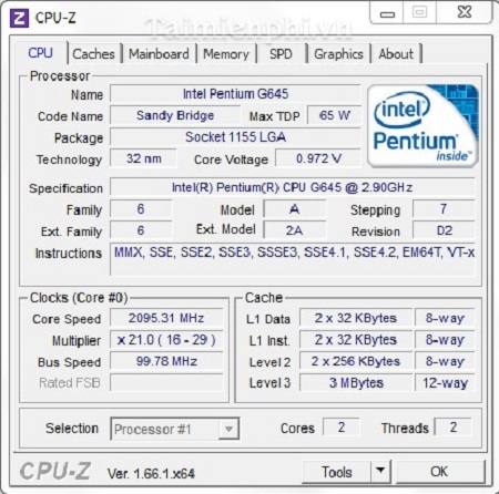 hướng dẫn kiểm tra cấu hình máy tính bằng phần mềm cpu z