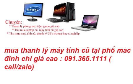 thu mua máy tính cũ tại phố mac đĩnh chi