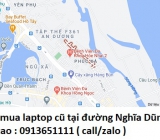 Thu mua laptop cũ tại đường Nghĩa Dũng 0913651111