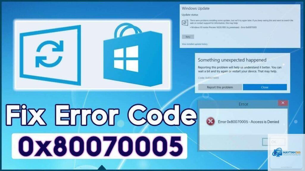 0x80070005 khi cài phần mềm