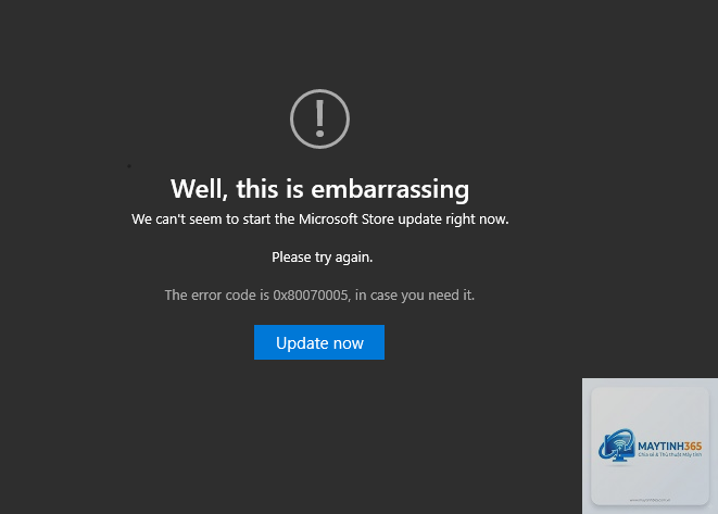 0x80070005 microsoft store