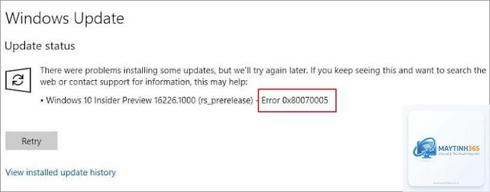 0x80070005 windows update - Hình 2