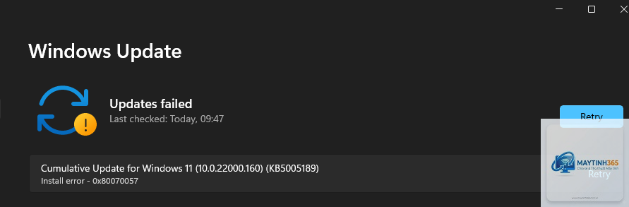 0x80070057 windows update - Hình 3