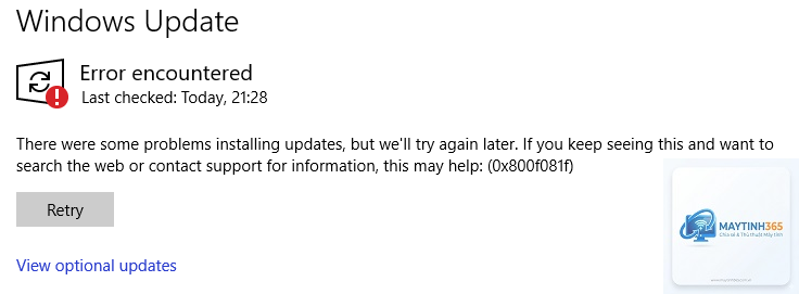0x800f081f windows update