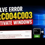Lỗi 0xc004c003 Active Windows: Nguyên Nhân và Cách Khắc Phục Chi Tiết 0xc004c003 active windows