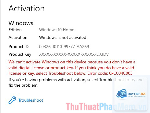 0xc004c003 windows 10