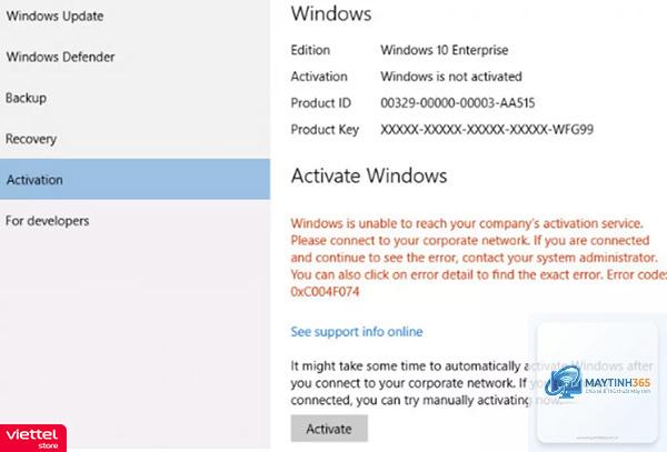 0xc004f074 activation windows
