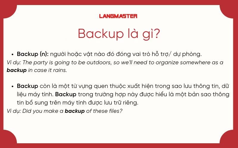 Backup là gì