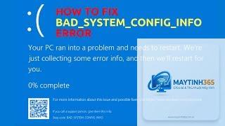 bad system config info boot - Hình 2