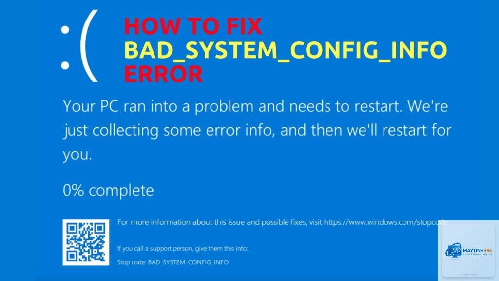 bad system config info bsod
