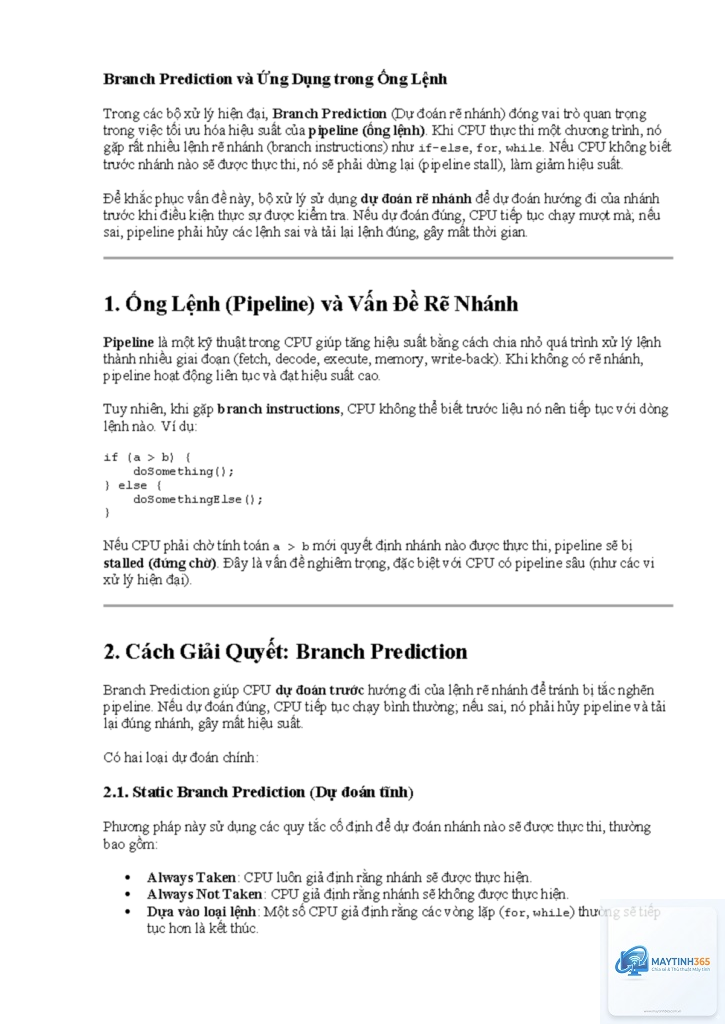 branch prediction là gì