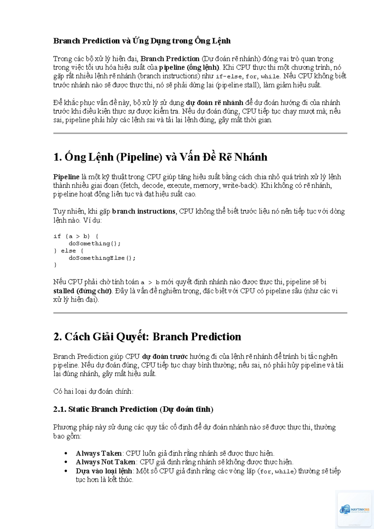 branch prediction là gì - Hình 1
