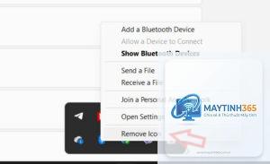 cách ẩn biểu tượng bluetooth trên taskbar
