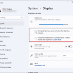 cách bật adaptive brightness windows 11