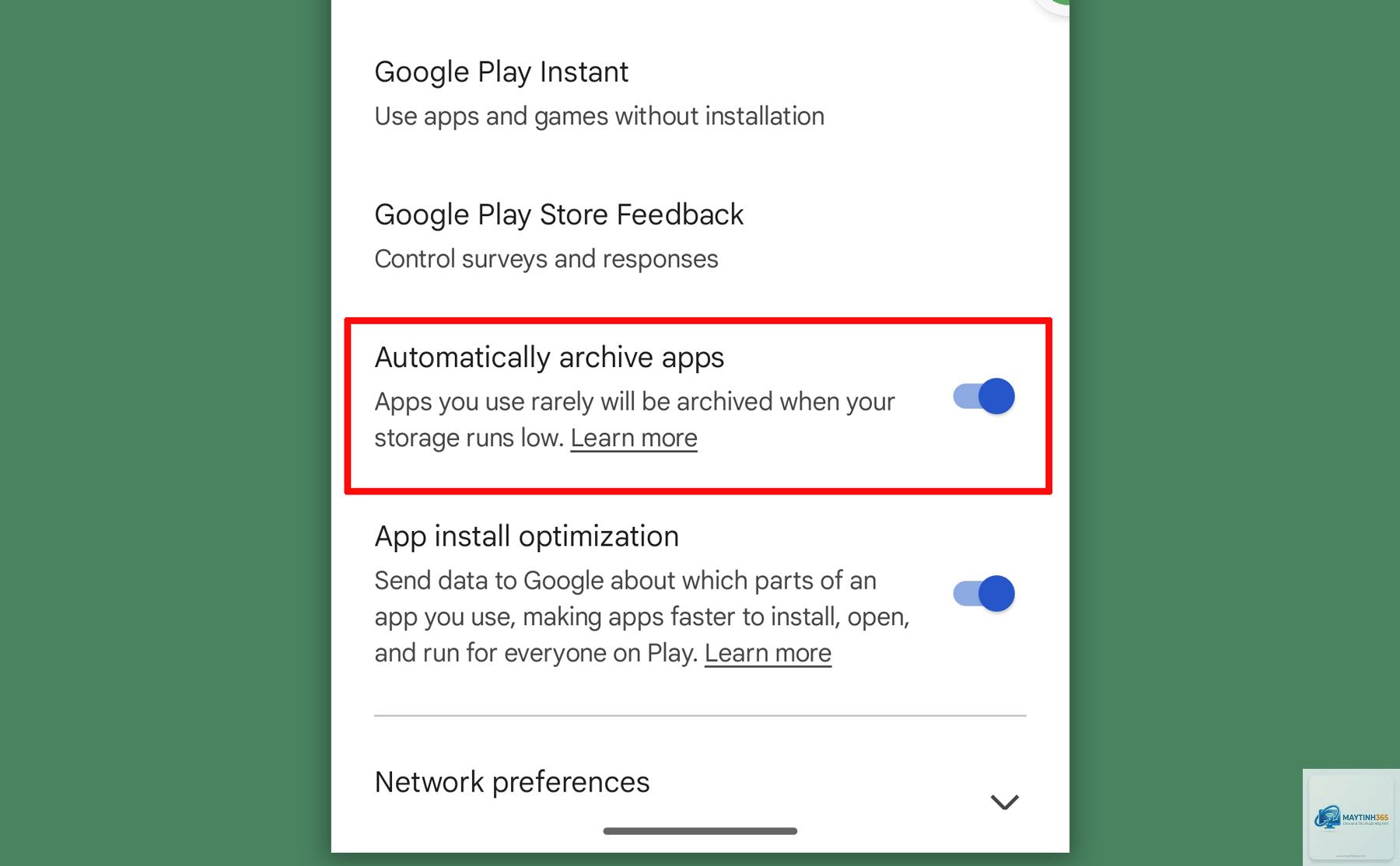 cách bật app archive - Hình 2