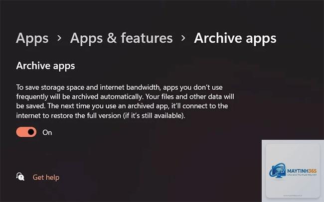 cách bật app archive - Hình 4