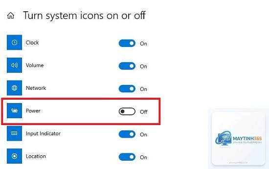 cách bật biểu tượng pin trên taskbar - Hình 4