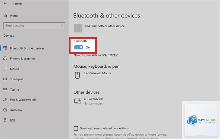 cách bật bluetooth trên laptop