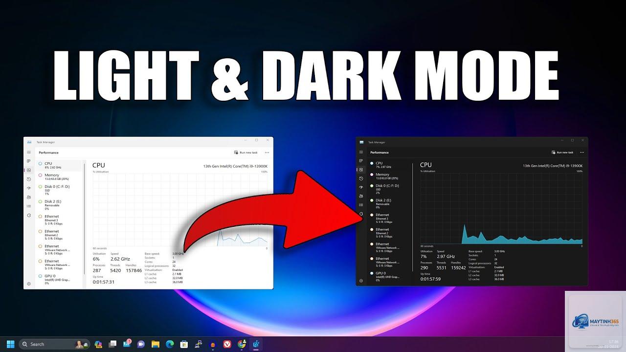 cách bật dark mode task manager - Hình 1