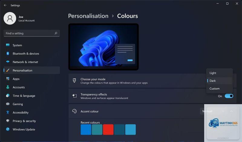 cách bật dark mode windows 11 - Hình 3