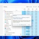 cách bật efficiency mode