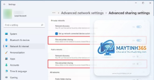 cách bật file sharing windows 11