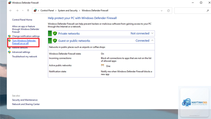 cách bật firewall windows 11