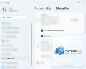 cách bật magnifier windows 11