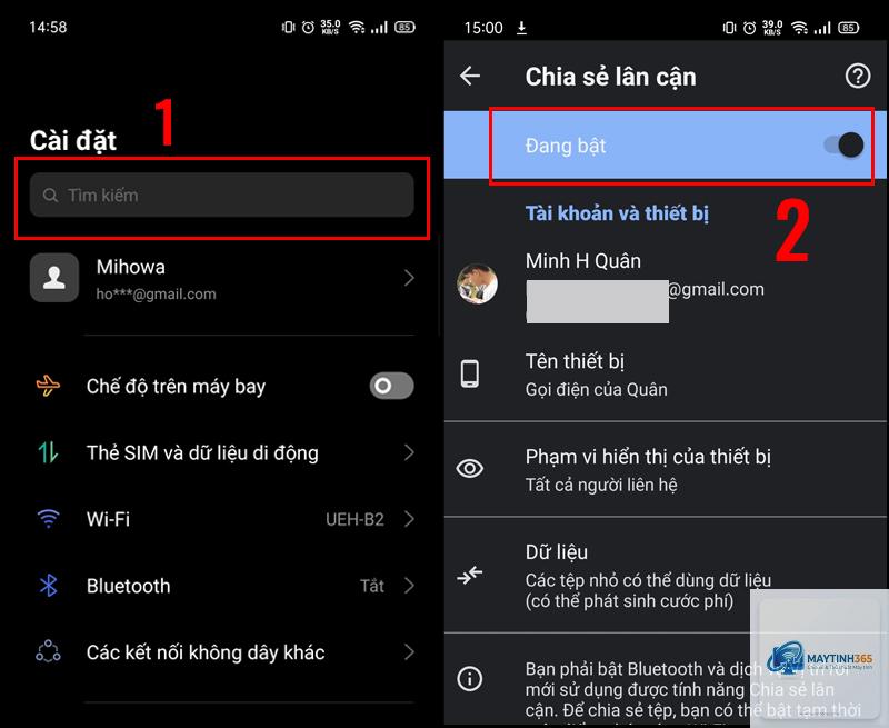 cách bật nearby sharing - Hình 3