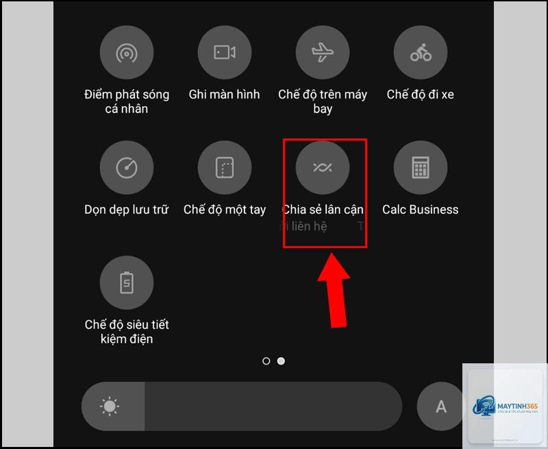 cách bật nearby sharing