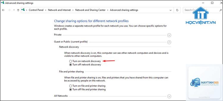 cách bật network discovery