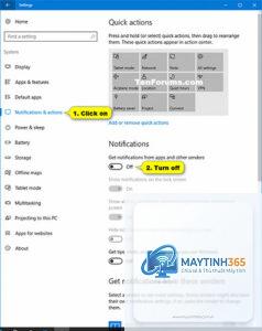 cách bật notifications