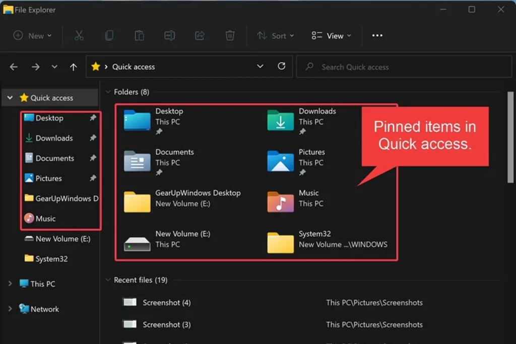 cách bật quick access
