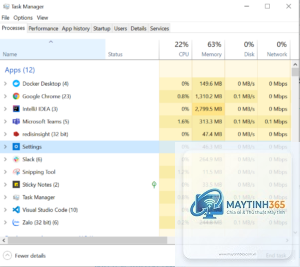 cách bật startup app bằng task manager