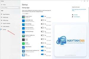 cách bật startup apps