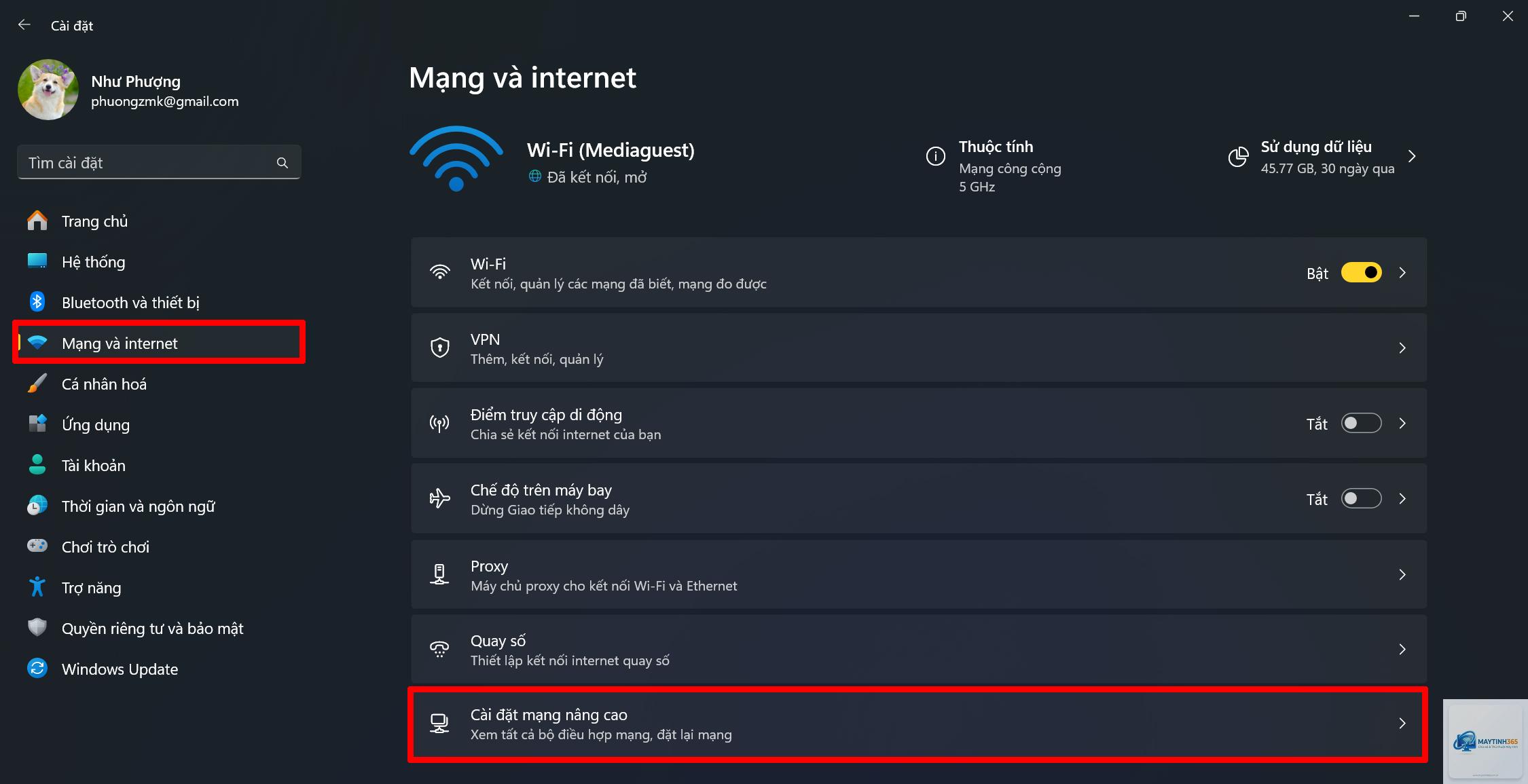 cách bật wifi windows 11 - Hình 4