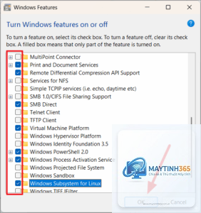 cách bật windows features