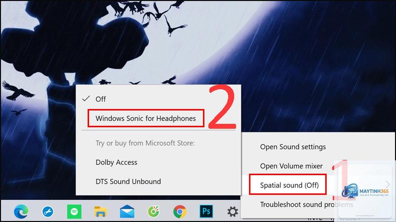 cách bật windows sonic