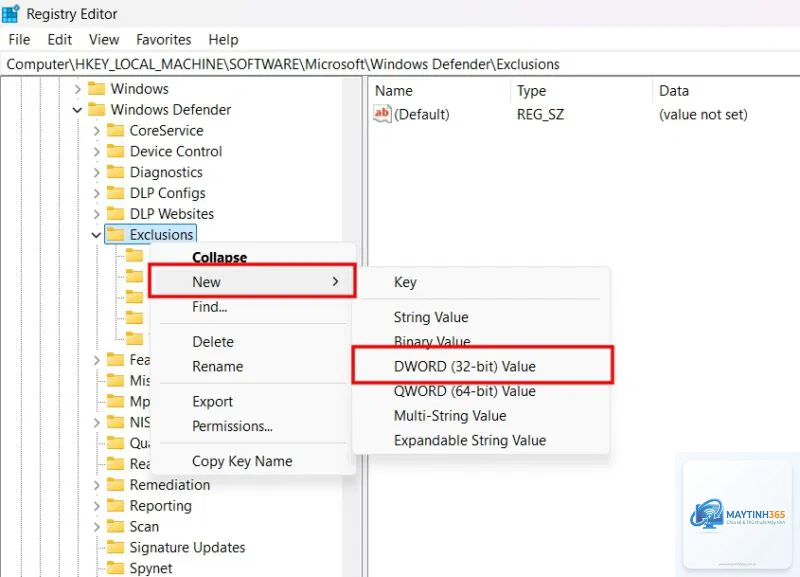 cách cá nhân hóa defender registry