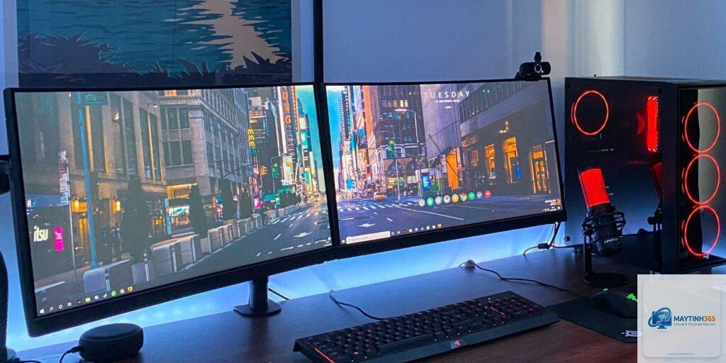 cách cá nhân hóa desktop background nhiều màn hình