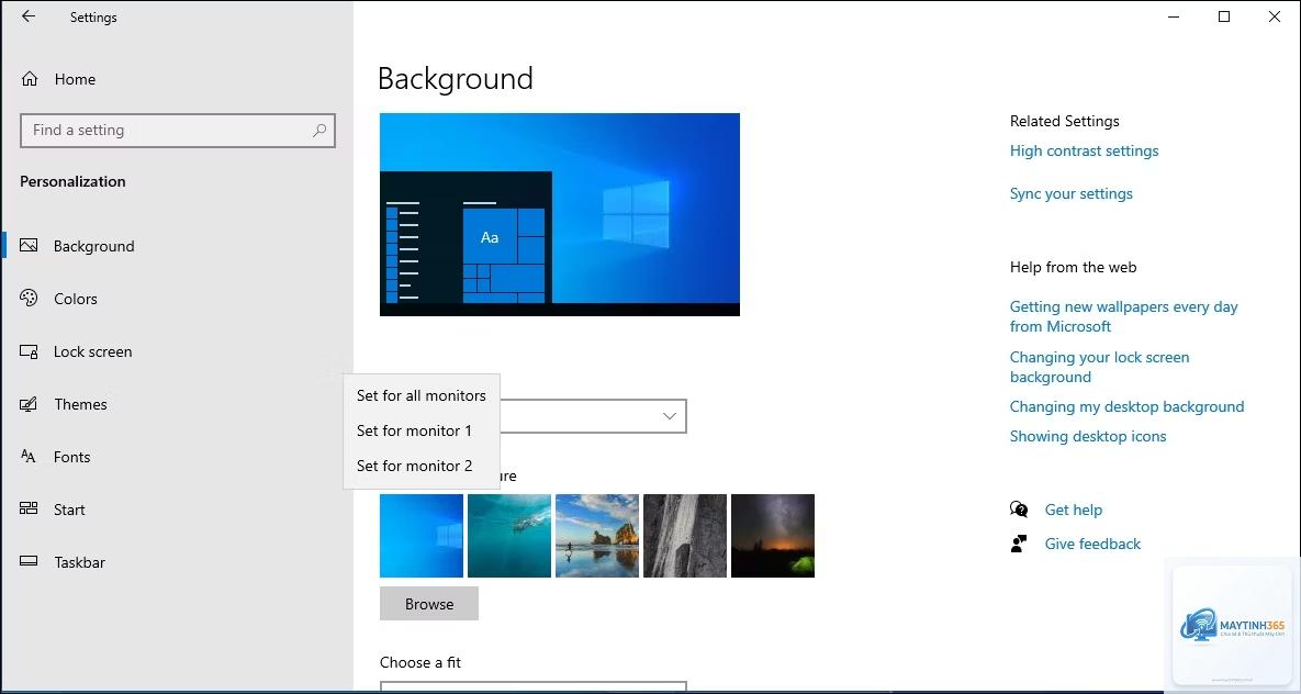 cách cá nhân hóa desktop background nhiều màn hình - Hình 2