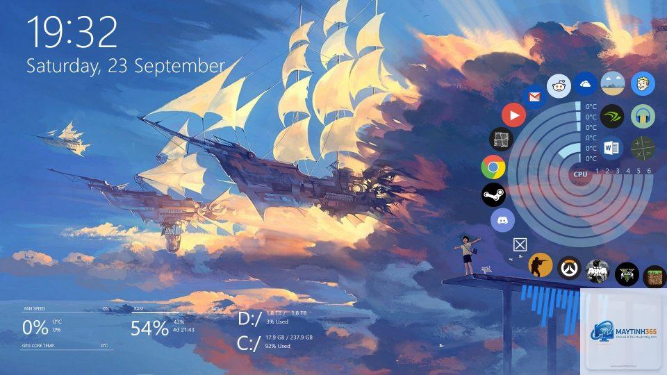 cách cá nhân hóa desktop đa màn hình