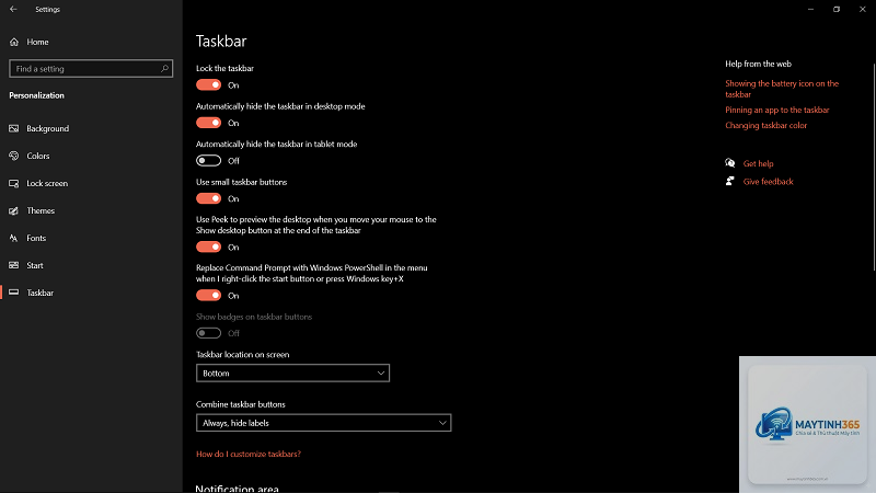 cách cá nhân hóa pin settings - Hình 3