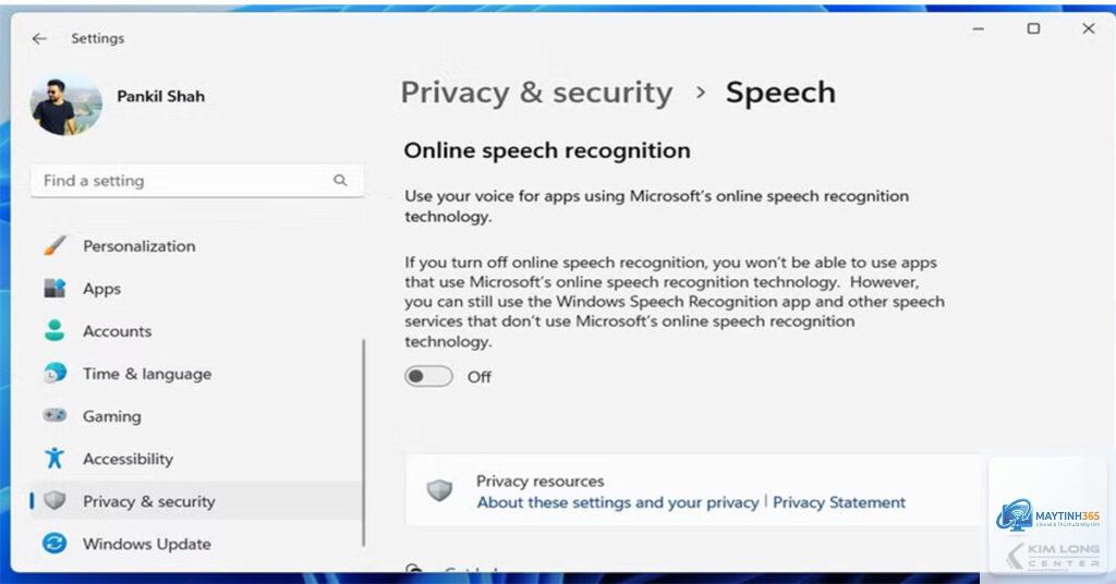 cách cá nhân hóa security settings windows 11