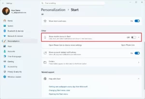 cách cá nhân hóa start menu windows 11