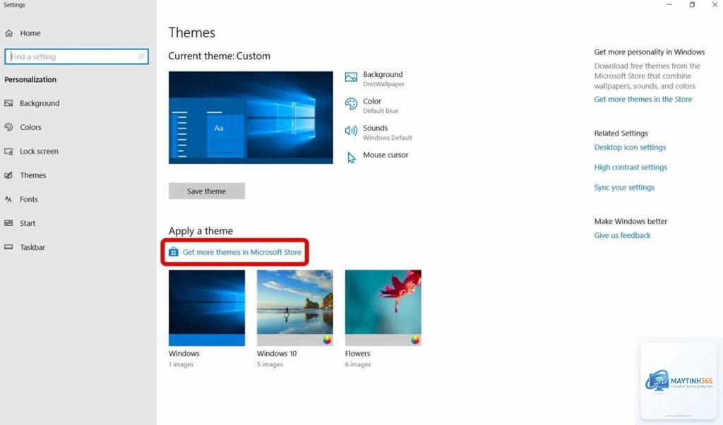 cách cá nhân hóa store settings
