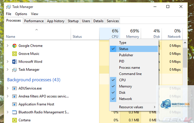 cách cá nhân hóa task manager - Hình 4