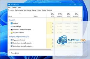 cách cá nhân hóa task manager windows 11