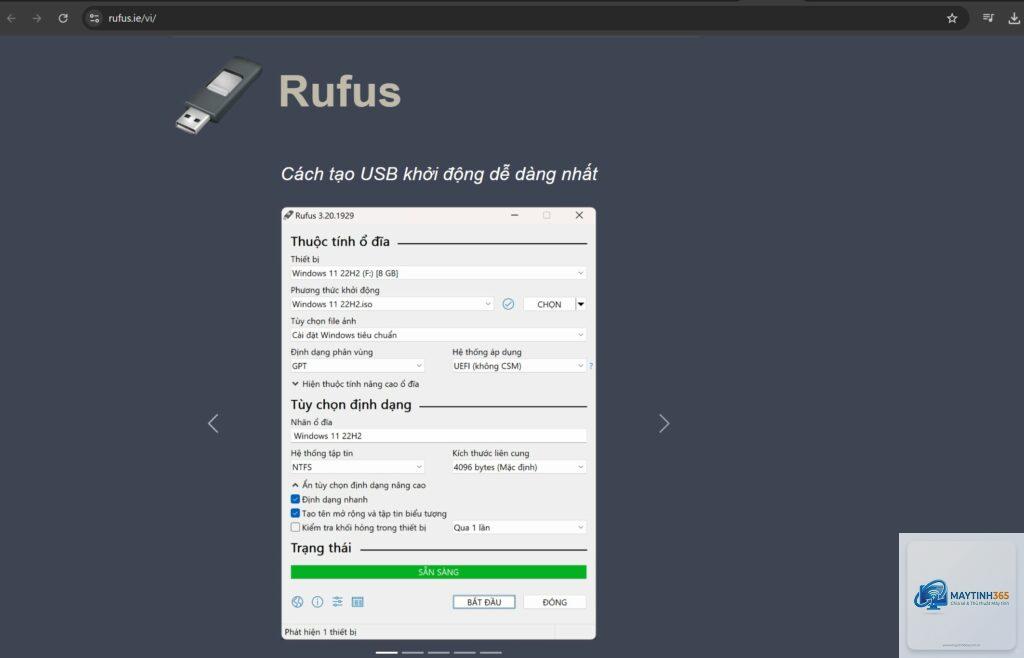 cách cài windows 11 bằng rufus