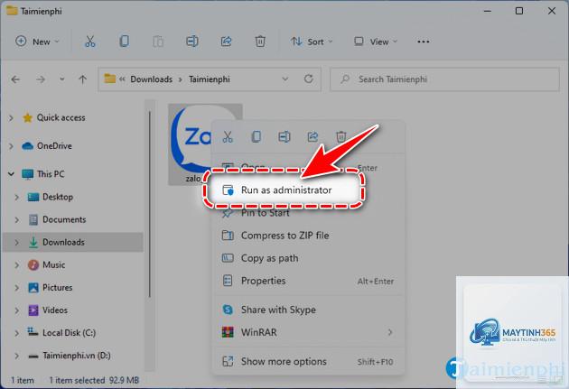 cách cài zalo trên windows 11